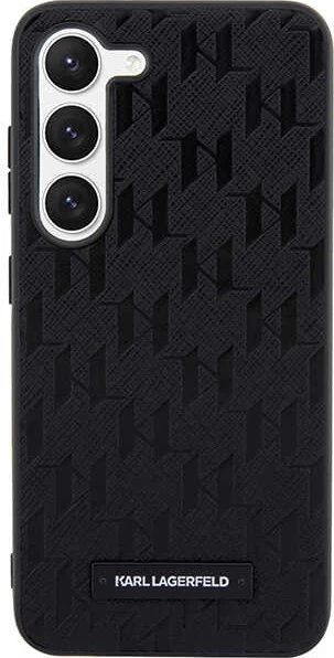Mbështjellës Karl Lagerfeld Saffiano Mono Metal Logo për Samsung Galaxy S24+, i zi