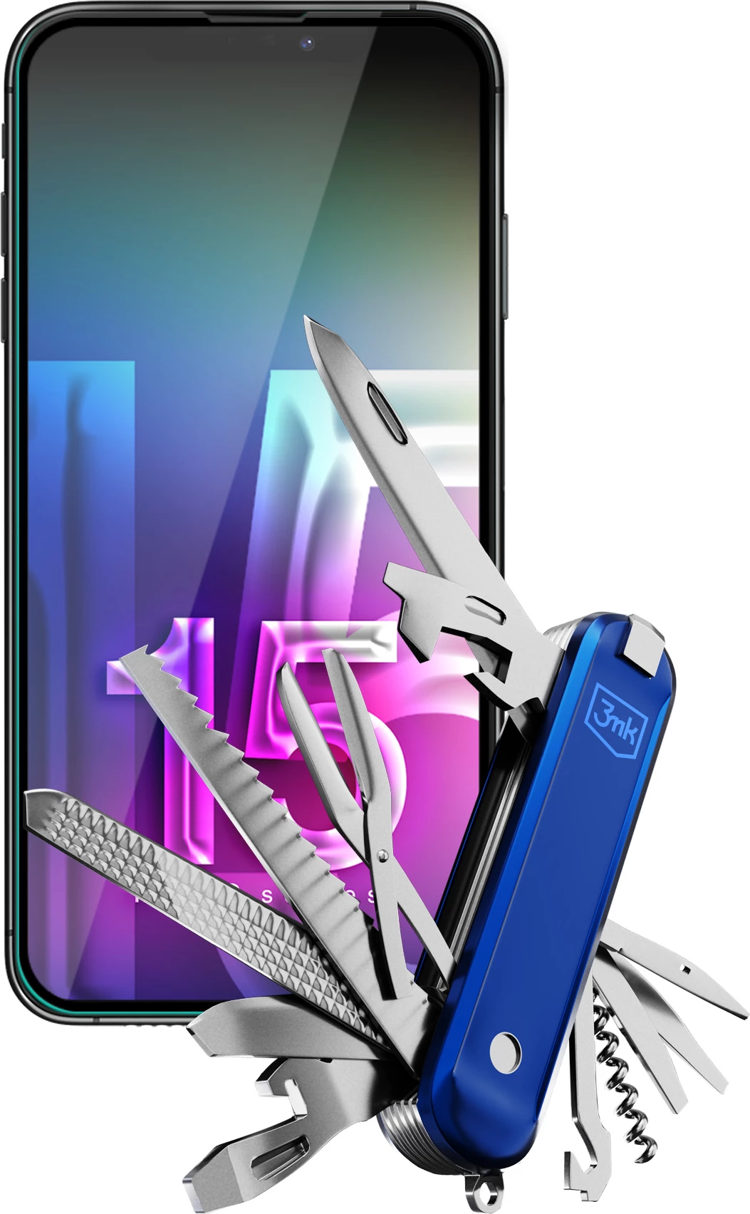 Xham mbrojtës 3mk HardGlass Max Lite për iPhone 15 Pro