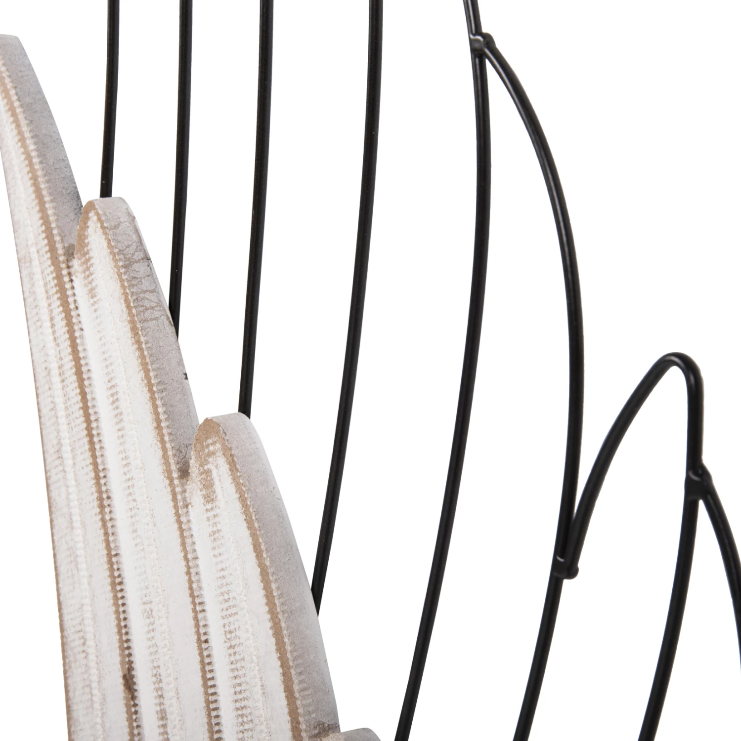 Dekor muri krahë FH4223 MDF në metal bardhë-zi 39x1,5x92Hcm