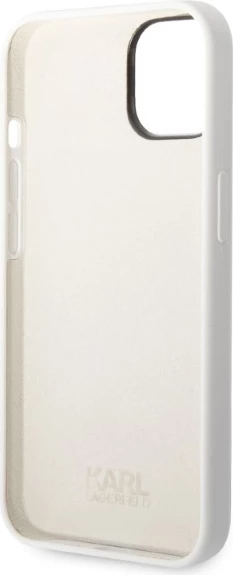 Mbështjellës Karl Lagerfeld Silicone Choupette për iPhone 14 Plus/15 Plus, Bardhë