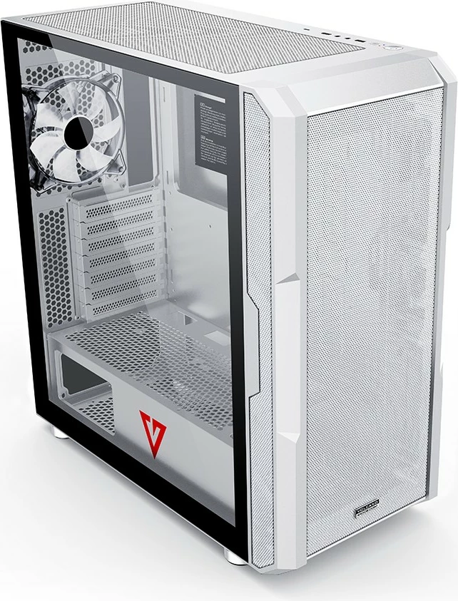 Kasë MODECOM Volcano Amirani ARGB, Midi Tower, e bardhë