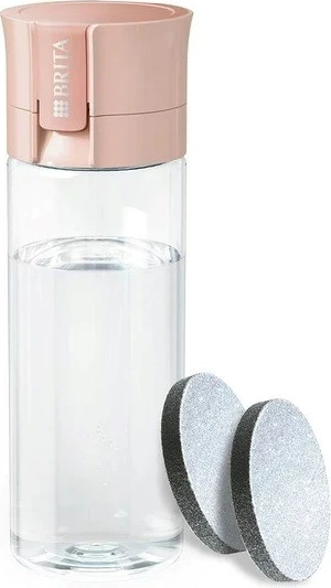 Shishe me filtër BRITA Vital 0.6L, pastel pjeshke, 2 copë