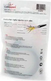 Kabllo Gembird CC-DP2-6 DisplayPort, 1.8 m, e zezë