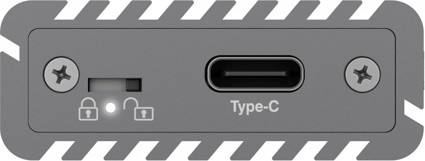 Kasë IcyBox IB-1817M-C31 për SSD M.2 NVMe, USB Type-C, Gri