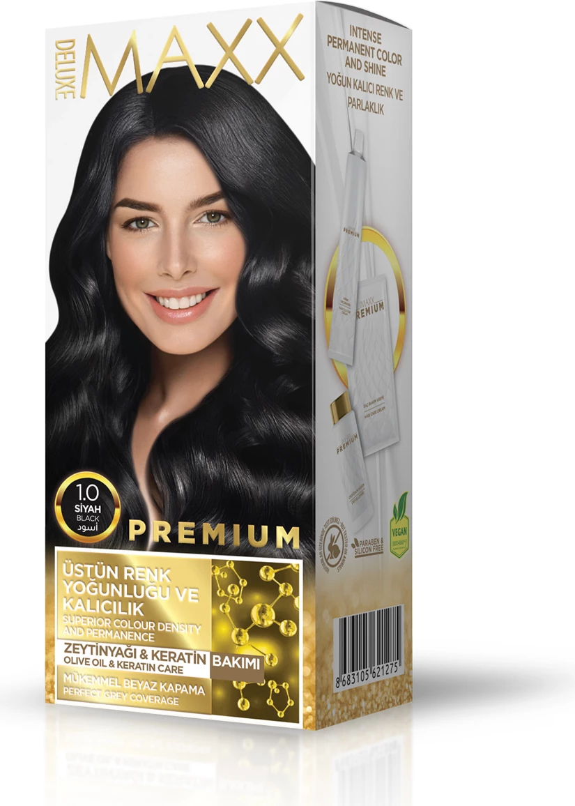 Ngjyrë për flokë PREMIUM 1.0 Black, 50 ml