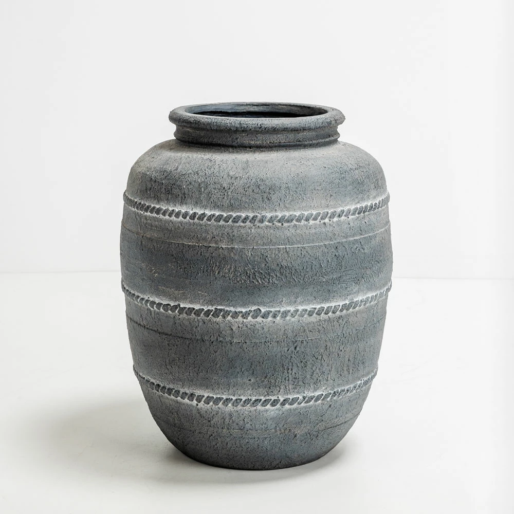 Vazo lulesh VESUVIUS, MgO, gri, 35x35x46cm