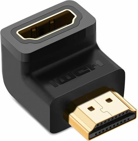 Adapter HDMI UGREEN 20109 këndor (Male në Female) 4K@60Hz, i zi, polybag