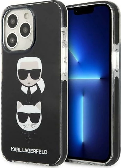 Mbështjellës Karl Lagerfeld KLHCP13LTPE2TK për iPhone 13/13 Pro 6.1", Hardcase, i zi