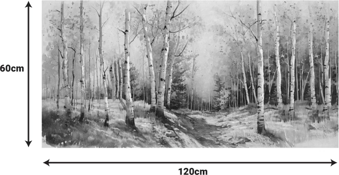 Pikturë kanavace Fortree, shumëngjyrëshe, 120x3x60cm