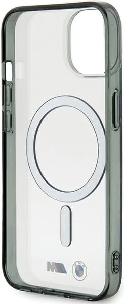 Mbështjellës BMW Silver Ring MagSafe për iPhone 15, Transparent