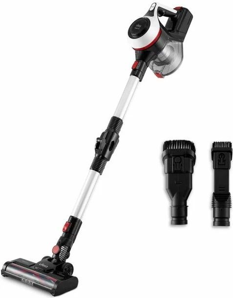 Fshesë me korent pa kabllo (upright) UFESA Inspire U3 Digital 22.2V 130W, bateri Li-ion 2200mAh, depo 0.8L, deri 40 min, bardh/zi/kuqe