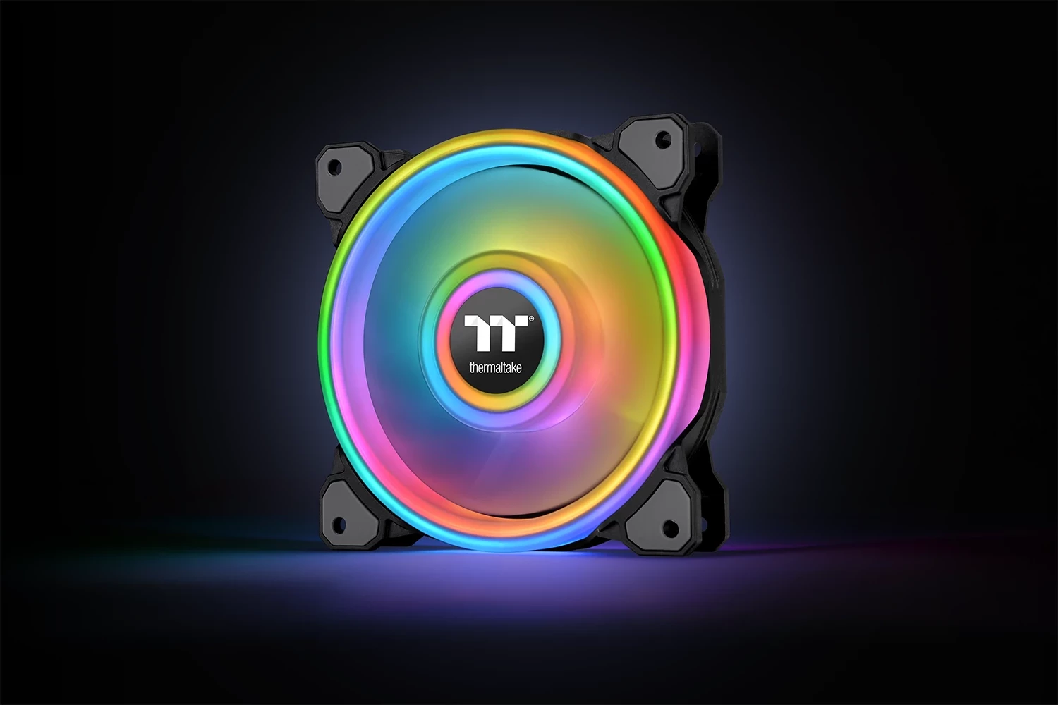 Ventilatorë RGB Thermaltake Riing Quad 12, 3 copë, 120mm, i zi