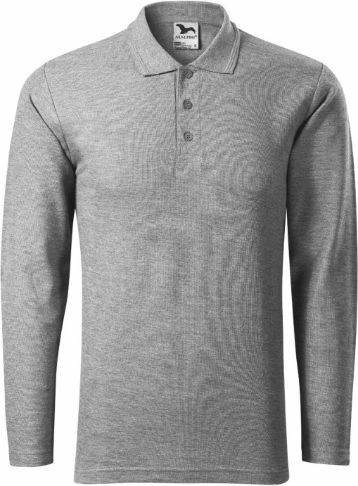 Maicë polo me mëngë të gjata për meshkuj Malfini, gri