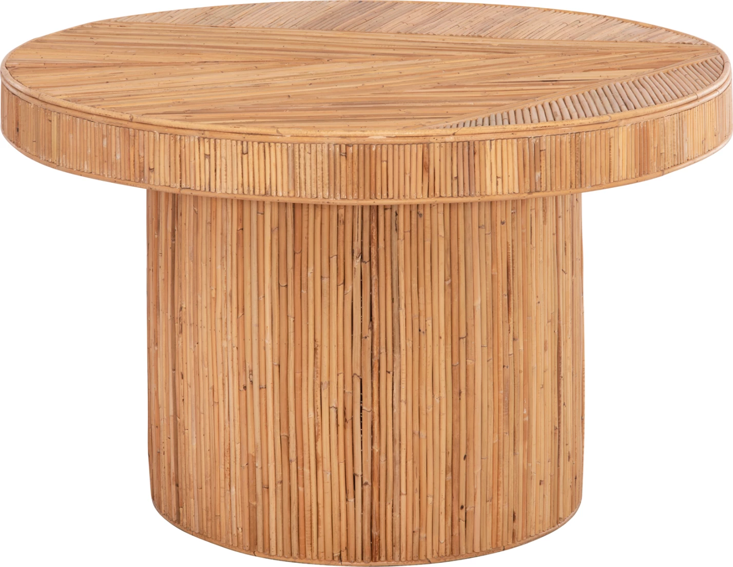 Tavolinë ngrënieje rrethore Gatsby, rattan natyral, Φ120x76H cm