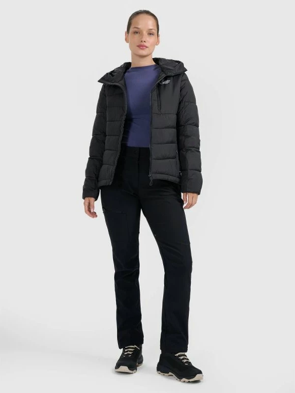 Jakne trekking për femra 4f, gri