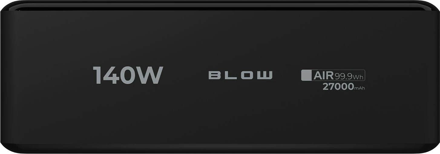 Power bank BLOW AIR99.9 27000mAh PD+QC 140W 3 porta LCD, e zezë