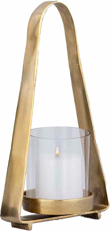 Llambadë dekorative LUMINUS, alumin i artë, xham, 35x11.5x19cm