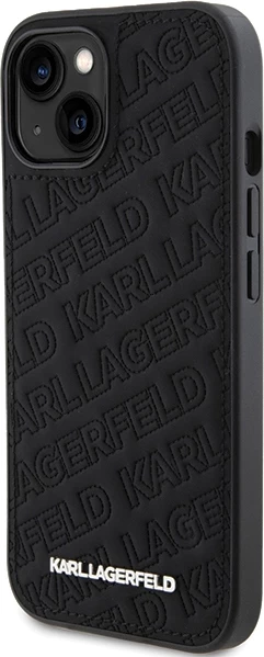 Mbështjellës Karl Lagerfeld Quilted K Pattern për iPhone 15, i zi
