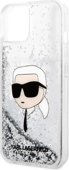 Mbështjellës Karl Lagerfeld KLHCP14MLNKHCH për iPhone 14 Plus 6.7", Glitter, Argjendtë