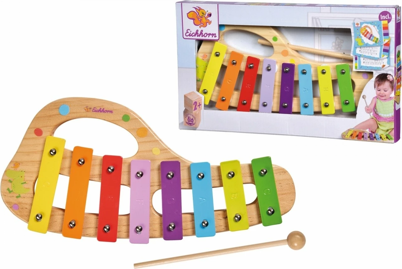 Ksilofon druri Simba Eichhorn 30 cm, shumëngjyrësh