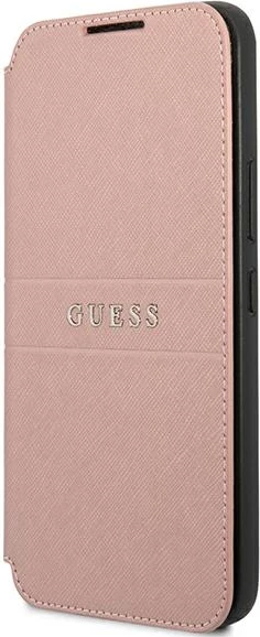 Mbështjellës Guess Saffiano Stripes për Samsung Galaxy S22+, rozë