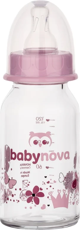 Shishe e qelqit me qafë standarde Baby Nova, 120 ml