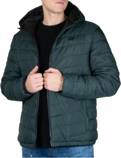 Jakne për meshkuj 4f, ngjyrë e zezë dhe jeshile