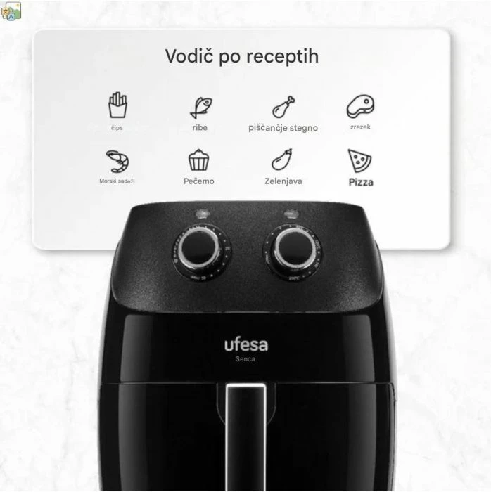 Fritezë me ajër UFESA Shadow 5L 1500W, e zezë