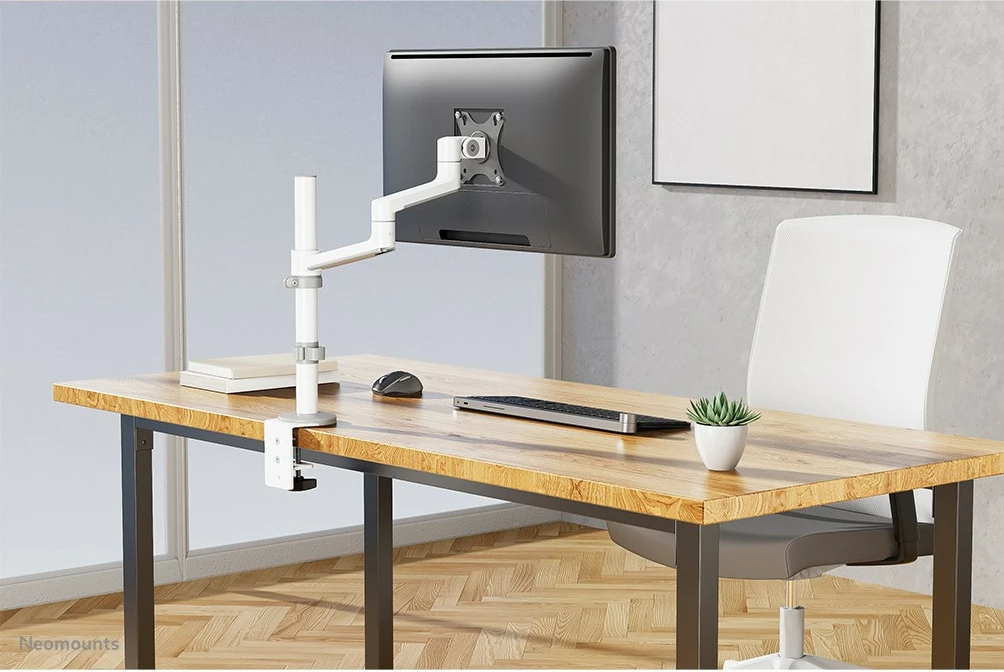 Krah monitori Neomounts DS60-425WH1, 17-27 inç, kapacitet 8 kg, VESA 100x100, i bardhë