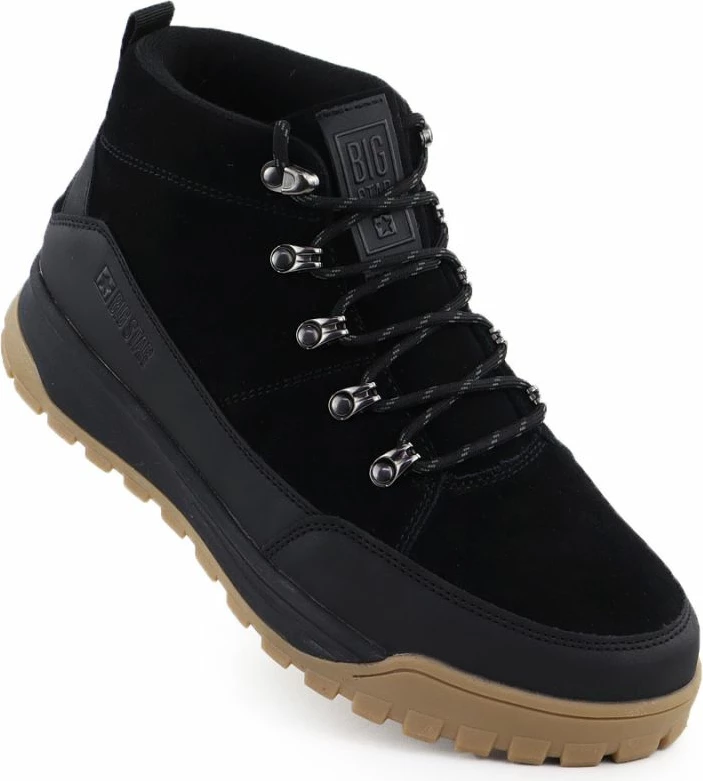 Çizme lëkure meshkuj Big Star SS174265, të zeza