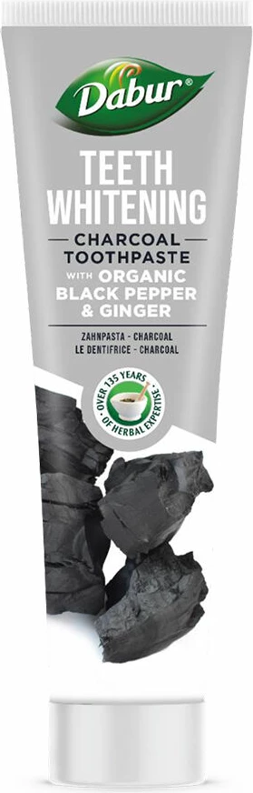 Pasta dhëmbësh Dabur Charcoal Toothpaste me xhenxhefil dhe piper, 100ml