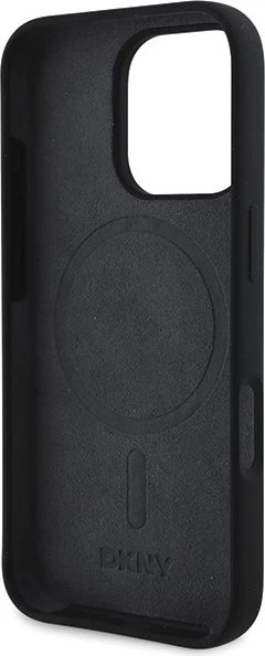 Mbështjellës DKNY për iPhone 16 Pro Max, silikon, MagSafe, i zi