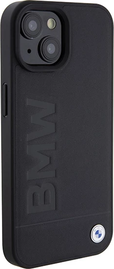 Mbështjellës BMW BMHMP15SSLLBK për iPhone 15 6.1", MagSafe, lëkurë, zi
