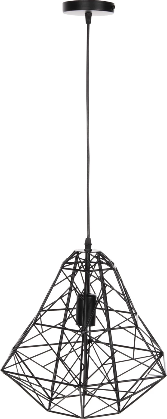 Llambë varëse tavani, kapak rrjetë metali e zezë, FH4067, 36x30x130H cm