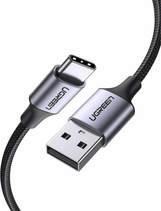 Kabllo USB-A 2.0 në USB-C UGREEN 60408, 3 m, 3A, e zezë