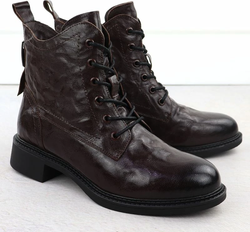 Çizme lëkure për femra Vinceza 86412, kafe