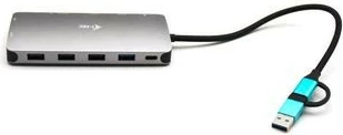 Docking station i-tec CANANOTDOCKPD, 3x Display, USB 3.0/USB-C/Thunderbolt, LAN, Power Delivery 100W, Argjend