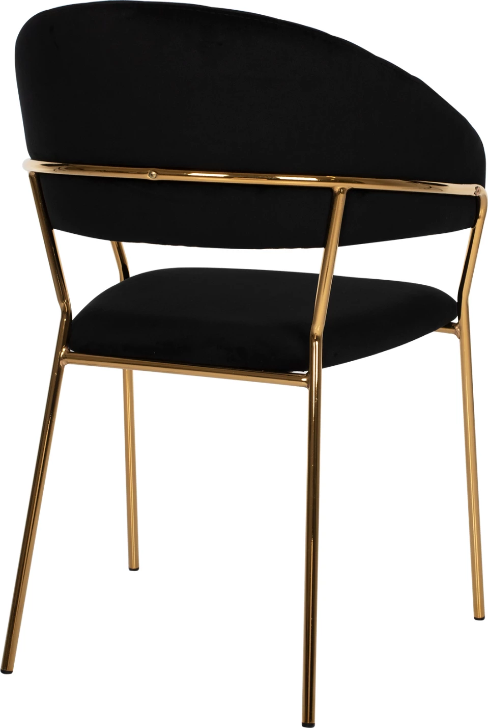 Karrige THEODORE FH8520.04 kadife e zezë dhe kornizë e artë 55Χ50Χ82Hcm., set prej 2 copë