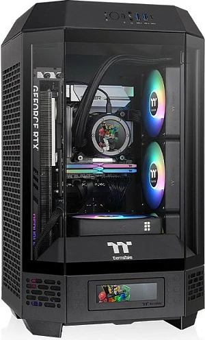Kasë Thermaltake The Tower 250 Mini Tower, LCD, e zezë