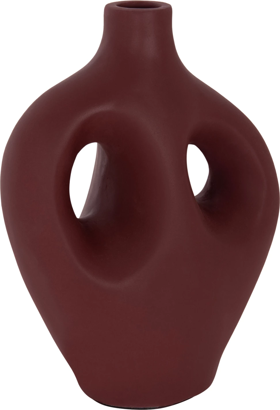 Vazo dekorative tavoline FLIKER, terrakotë, ngjyrë e kuqe e errët, FH4666.03L, 22.5x12x30cm