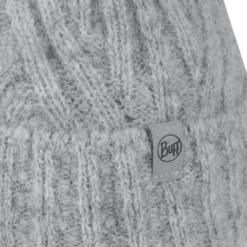 Kapelë e thurur Buff Nerla për femra, ngjyrë gri