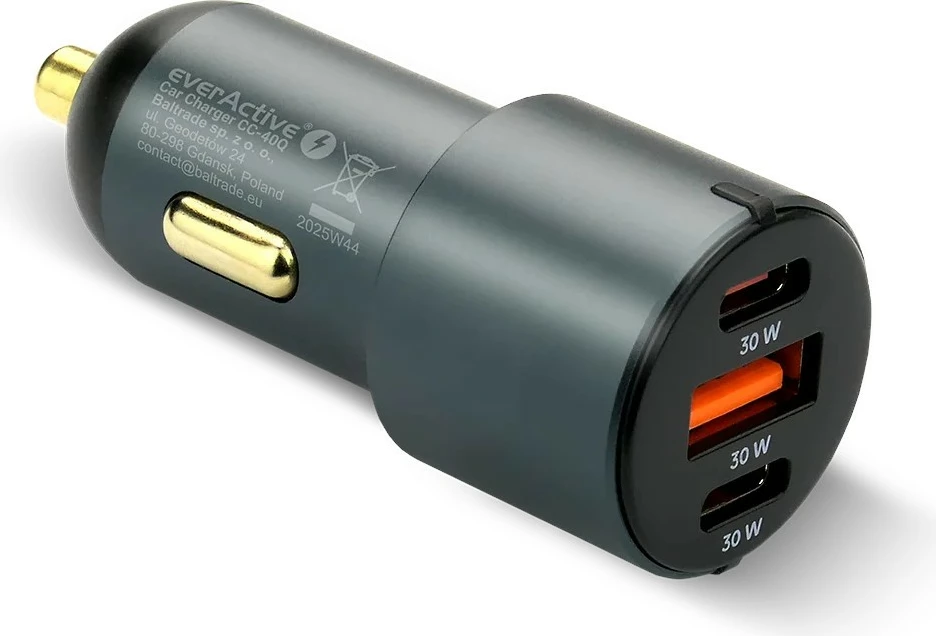 Karikues makine, everActive CC-40Q, 60W, 1x USB QC3.0 + 2x USB-C PD, i zi