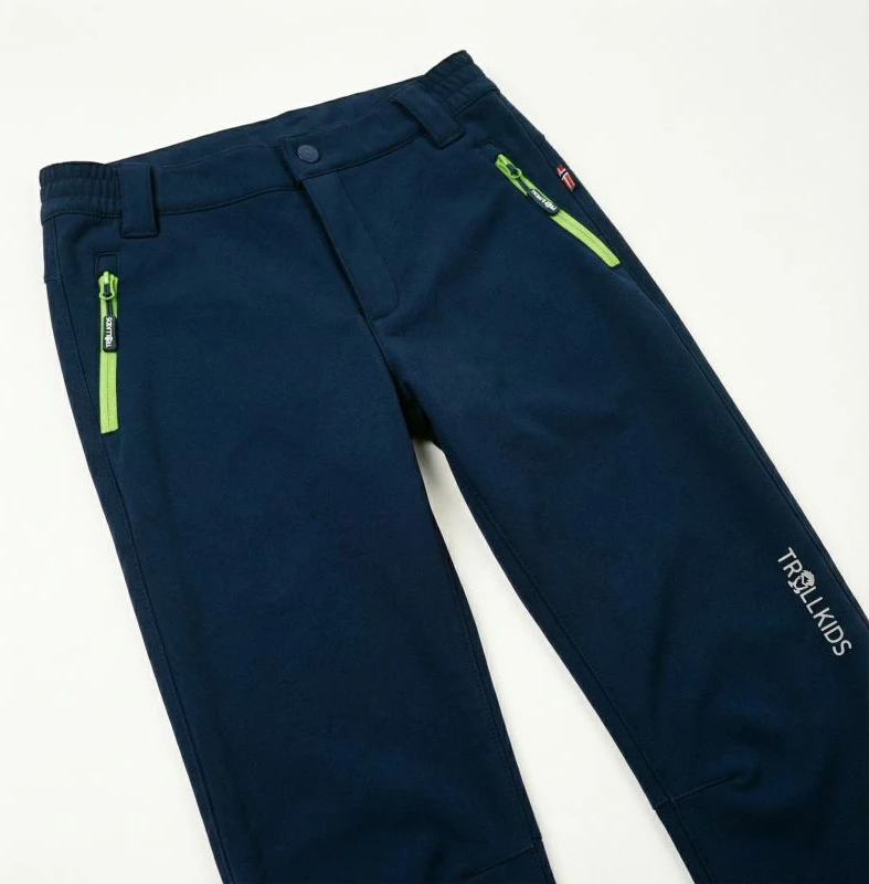 Pantallona softshell për fëmijë Trollkids, blu e errët