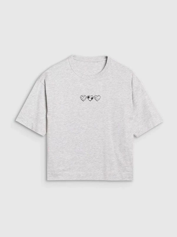 Maicë oversize për femra 4f, me print