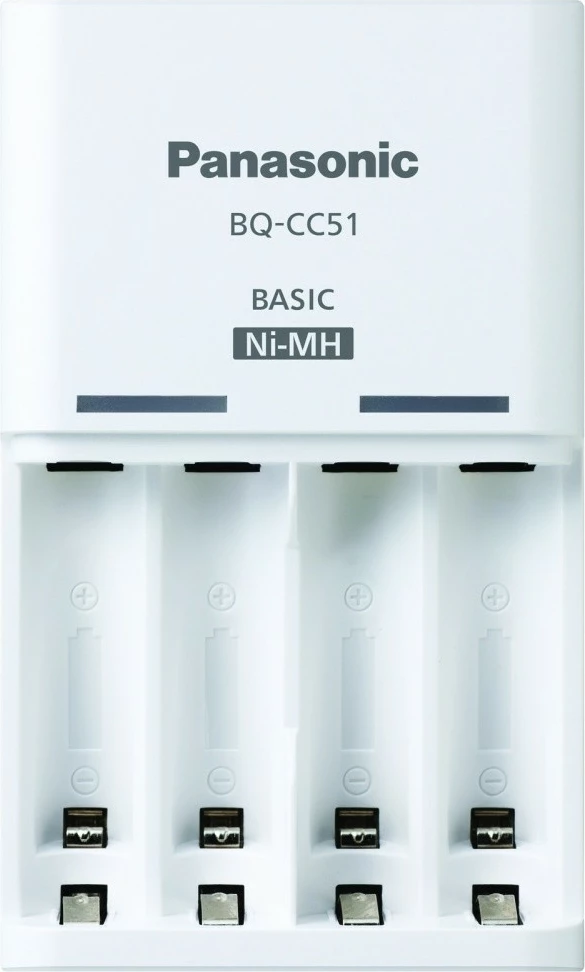Karikues baterish Panasonic Eneloop BQCC17 me 4 bateri AA 2000 mAh, Bardhë