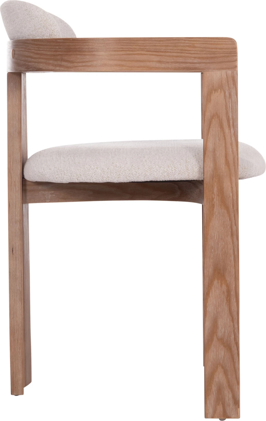 Karrige ngrënieje KALL, set prej 2 copë, tekstil bezhë, dru i bardhë mat, 56x45x73cm