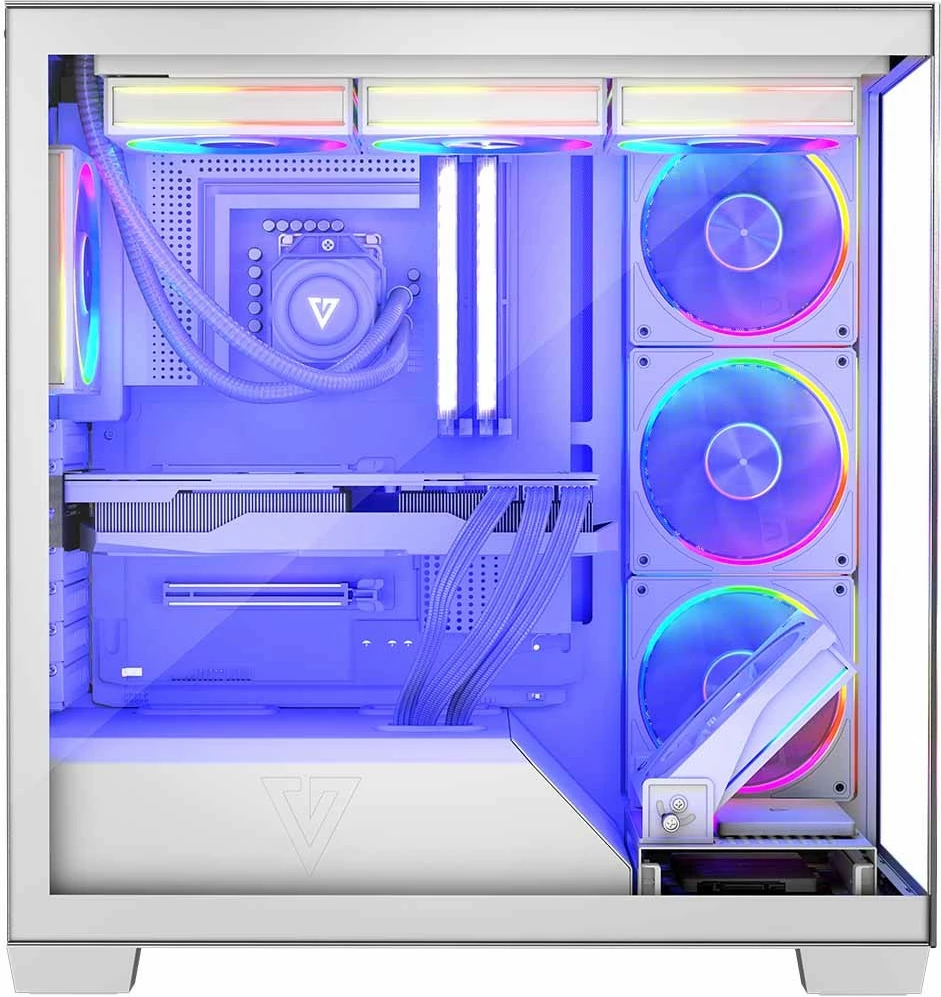 Kasë MODECOM Volcano Stellar 8F ARGB 20, Midi Tower, e bardhë