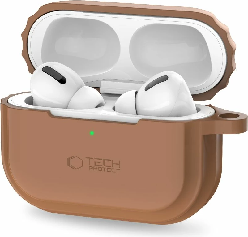 Mbështjellës Tech-Protect për AirPods Pro/Pro 2, me rrip, Kafe