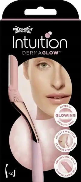 Mjet për dermaplaning për femra Wilkinson Intuition Dermaglow me 2 tehe rezervë