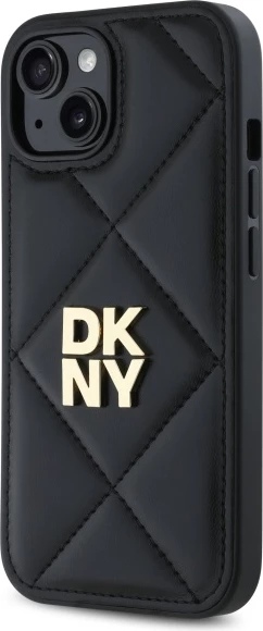 Mbështjellës DKNY Quilted Stack Logo për iPhone 14, i zi